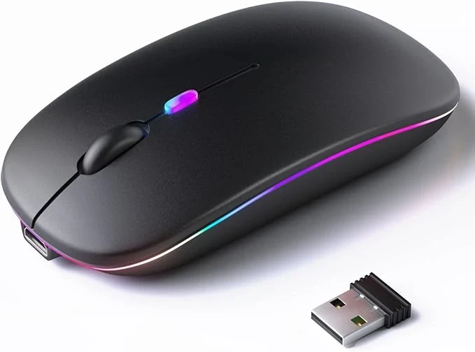 Rechargeable dual-mode portable LED wireless Bluetooth mouse